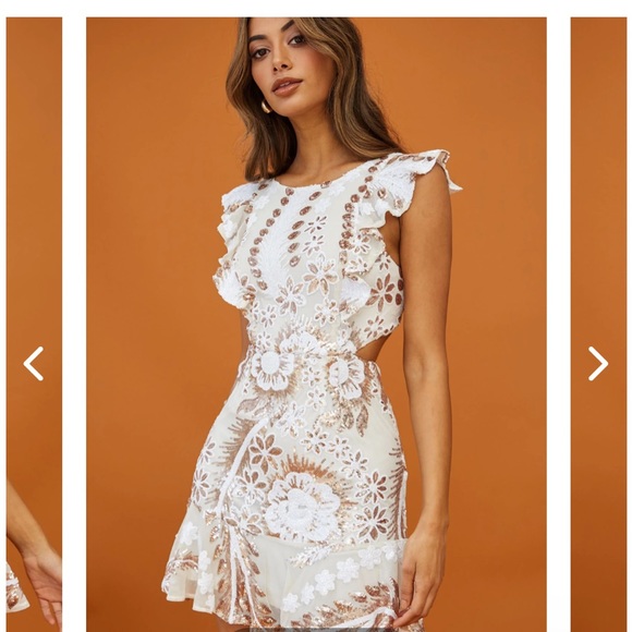 Sequin white & gold dress! - Picture 1 of 2